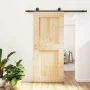 Schiebetür mit Beschlägen aus massivem Kiefernholz, 90 x 210 cm von vidaXL, Türen - Ref: Foro24-3203053, Preis: 207,18 €, Rab...