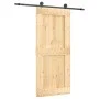 Puerta corredera con herrajes madera maciza de pino 90x210 cm de vidaXL, Puertas - Ref: Foro24-3203053, Precio: 207,18 €, Des...