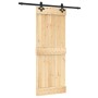 Puerta corredera con herrajes madera maciza de pino 80x210 cm de vidaXL, Puertas - Ref: Foro24-3203125, Precio: 169,62 €, Des...