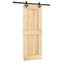 Schiebetür mit Beschlägen aus massivem Kiefernholz 80x210 cm von vidaXL, Türen - Ref: Foro24-3203129, Preis: 193,66 €, Rabatt: %