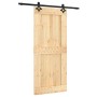 Puerta corredera con herrajes madera maciza de pino 90x210 cm de vidaXL, Puertas - Ref: Foro24-3203131, Precio: 202,14 €, Des...
