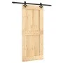 Schiebetür mit Beschlägen aus massivem Kiefernholz, 90 x 210 cm von vidaXL, Türen - Ref: Foro24-3203131, Preis: 202,38 €, Rab...