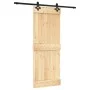 Puerta corredera con herrajes madera maciza de pino 80x210 cm by vidaXL, Doors - Ref: Foro24-3203140, Price: 168,01 €, Discou...