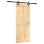 Puerta corredera con herrajes madera maciza de pino 85x210 cm de vidaXL, Puertas - Ref: Foro24-3203141, Precio: 170,23 €, Des...