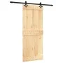 Schiebetür mit Beschlägen aus massivem Kiefernholz, 85 x 210 cm von vidaXL, Türen - Ref: Foro24-3203141, Preis: 163,97 €, Rab...