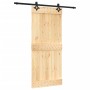 Puerta corredera con herrajes madera maciza de pino 90x210 cm de vidaXL, Puertas - Ref: Foro24-3203142, Precio: 189,15 €, Des...