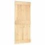 Puerta corredera con herrajes madera maciza de pino 90x210 cm de vidaXL, Puertas - Ref: Foro24-3203142, Precio: 185,21 €, Des...