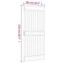 Puerta corredera con herrajes madera maciza de pino 90x210 cm de vidaXL, Puertas - Ref: Foro24-3203142, Precio: 185,21 €, Des...
