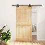 Schiebetür mit Beschlägen aus massivem Kiefernholz, 95 x 210 cm von vidaXL, Türen - Ref: Foro24-3203143, Preis: 183,59 €, Rab...