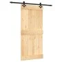 Schiebetür mit Beschlägen aus massivem Kiefernholz, 95 x 210 cm von vidaXL, Türen - Ref: Foro24-3203143, Preis: 183,59 €, Rab...