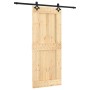 Puerta corredera con herrajes madera maciza de pino 85x210 cm de vidaXL, Puertas - Ref: Foro24-3203147, Precio: 193,20 €, Des...