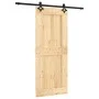 Schiebetür mit Beschlägen aus massivem Kiefernholz 85x210 cm von vidaXL, Türen - Ref: Foro24-3203147, Preis: 188,83 €, Rabatt: %