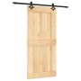 Puerta corredera con herrajes madera maciza de pino 95x210 cm de vidaXL, Puertas - Ref: Foro24-3203149, Precio: 198,23 €, Des...
