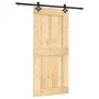 Puerta corredera con herrajes madera maciza de pino 95x210 cm by vidaXL, Doors - Ref: Foro24-3203149, Price: 195,06 €, Discou...
