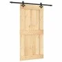 Schiebetür mit Beschlägen aus massivem Kiefernholz, 100 x 210 cm von vidaXL, Türen - Ref: Foro24-3203150, Preis: 213,81 €, Ra...
