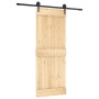 Puerta corredera con herrajes madera maciza de pino 80x210 cm de vidaXL, Puertas - Ref: Foro24-3203200, Precio: 156,79 €, Des...