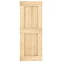 Puerta corredera con herrajes madera maciza de pino 80x210 cm de vidaXL, Puertas - Ref: Foro24-3203204, Precio: 177,93 €, Des...