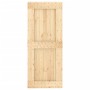 Puerta corredera con herrajes madera maciza de pino 85x210 cm de vidaXL, Puertas - Ref: Foro24-3203205, Precio: 180,57 €, Des...