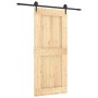 Puerta corredera con herrajes madera maciza de pino 90x210 cm de vidaXL, Puertas - Ref: Foro24-3203206, Precio: 187,50 €, Des...