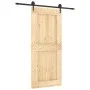 Schiebetür mit Beschlägen aus massivem Kiefernholz, 90 x 210 cm von vidaXL, Türen - Ref: Foro24-3203206, Preis: 184,10 €, Rab...