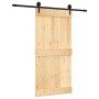 Puerta corredera con herrajes madera maciza de pino 100x210 cm de vidaXL, Puertas - Ref: Foro24-3203235, Precio: 206,21 €, De...
