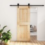 Puerta corredera con herrajes madera maciza de pino 80x210 cm de vidaXL, Puertas - Ref: Foro24-3203237, Precio: 180,24 €, Des...