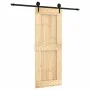 Schiebetür mit Beschlägen aus massivem Kiefernholz 80x210 cm von vidaXL, Türen - Ref: Foro24-3203237, Preis: 185,40 €, Rabatt: %