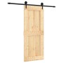 Puerta corredera con herrajes madera maciza de pino 85x210 cm de vidaXL, Puertas - Ref: Foro24-3203238, Precio: 182,61 €, Des...