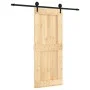 Puerta corredera con herrajes madera maciza de pino 85x210 cm de vidaXL, Puertas - Ref: Foro24-3203238, Precio: 180,87 €, Des...