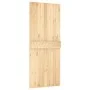 Puerta corredera con herrajes madera maciza de pino 85x210 cm de vidaXL, Puertas - Ref: Foro24-3203238, Precio: 180,87 €, Des...
