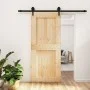 Puerta corredera con herrajes madera maciza de pino 90x210 cm de vidaXL, Puertas - Ref: Foro24-3203239, Precio: 188,09 €, Des...