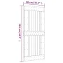 Puerta corredera con herrajes madera maciza de pino 90x210 cm de vidaXL, Puertas - Ref: Foro24-3203239, Precio: 188,09 €, Des...