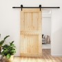 Puerta corredera con herrajes madera maciza de pino 95x210 cm de vidaXL, Puertas - Ref: Foro24-3203240, Precio: 184,46 €, Des...