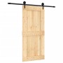 Puerta corredera con herrajes madera maciza de pino 95x210 cm de vidaXL, Puertas - Ref: Foro24-3203240, Precio: 184,46 €, Des...
