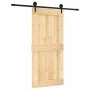 Schiebetür mit Beschlägen aus massivem Kiefernholz, 95 x 210 cm von vidaXL, Türen - Ref: Foro24-3203240, Preis: 187,04 €, Rab...