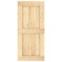 Puerta corredera con herrajes madera maciza de pino 95x210 cm de vidaXL, Puertas - Ref: Foro24-3203240, Precio: 187,04 €, Des...