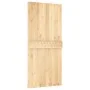 Puerta corredera con herrajes madera maciza de pino 95x210 cm de vidaXL, Puertas - Ref: Foro24-3203240, Precio: 187,04 €, Des...
