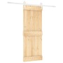 Puerta corredera con herrajes madera maciza de pino 80x210 cm de vidaXL, Puertas - Ref: Foro24-3203255, Precio: 177,01 €, Des...
