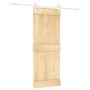 Sliding door with solid pine wood hardware 80x210 cm by vidaXL, Doors - Ref: Foro24-3203255, Price: 173,99 €, Discount: %