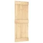 Sliding door with solid pine wood hardware 80x210 cm by vidaXL, Doors - Ref: Foro24-3203255, Price: 173,99 €, Discount: %