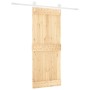 Puerta corredera con herrajes madera maciza de pino 85x210 cm de vidaXL, Puertas - Ref: Foro24-3203256, Precio: 175,30 €, Des...