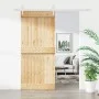 Schiebetür mit Beschlägen aus massivem Kiefernholz 90x210 cm von vidaXL, Türen - Ref: Foro24-3203257, Preis: 191,53 €, Rabatt: %