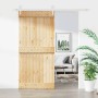 Puerta corredera con herrajes madera maciza de pino 95x210 cm de vidaXL, Puertas - Ref: Foro24-3203258, Precio: 196,33 €, Des...