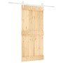 Puerta corredera con herrajes madera maciza de pino 95x210 cm de vidaXL, Puertas - Ref: Foro24-3203258, Precio: 196,33 €, Des...