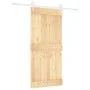 Puerta corredera con herrajes madera maciza de pino 95x210 cm de vidaXL, Puertas - Ref: Foro24-3203258, Precio: 193,32 €, Des...