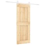 Puerta corredera con herrajes madera maciza de pino 80x210 cm de vidaXL, Puertas - Ref: Foro24-3203261, Precio: 201,62 €, Des...