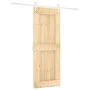 Puerta corredera con herrajes madera maciza de pino 80x210 cm de vidaXL, Puertas - Ref: Foro24-3203261, Precio: 199,50 €, Des...