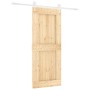 Puerta corredera con herrajes madera maciza de pino 85x210 cm de vidaXL, Puertas - Ref: Foro24-3203262, Precio: 203,41 €, Des...