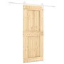Sliding door with solid pine wood hardware 85x210 cm by vidaXL, Doors - Ref: Foro24-3203262, Price: 198,92 €, Discount: %