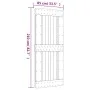 Sliding door with solid pine wood hardware 85x210 cm by vidaXL, Doors - Ref: Foro24-3203262, Price: 198,92 €, Discount: %